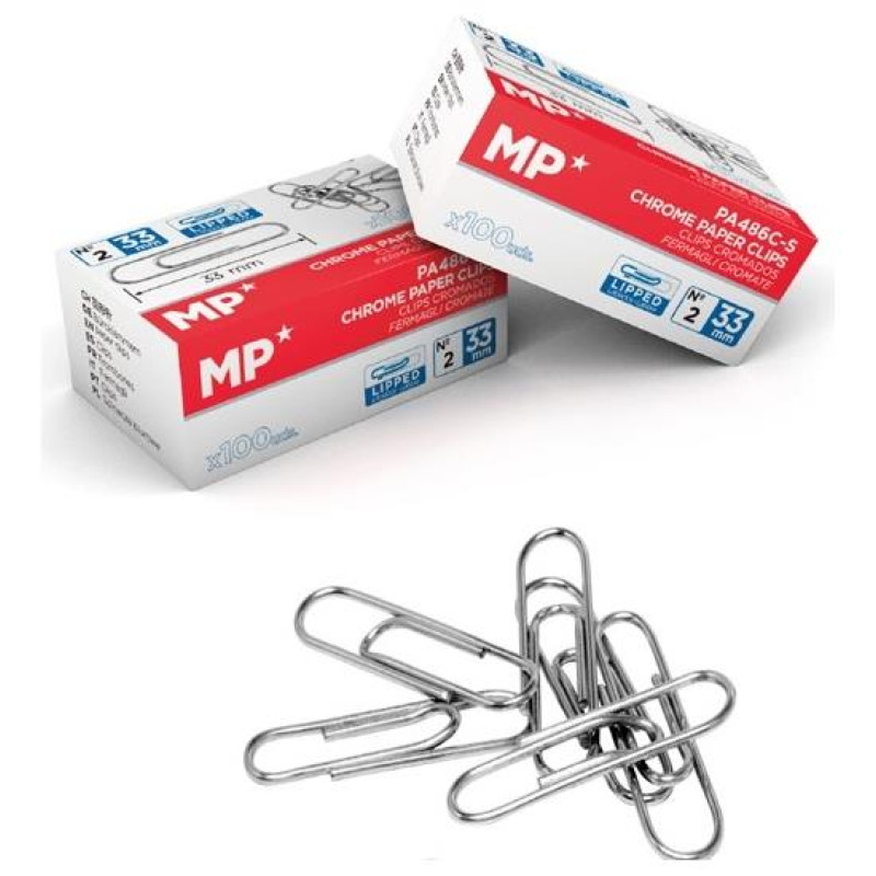 MP Μεταλλικοι Συνδετήρες 33mm 100τεμ PA486-03