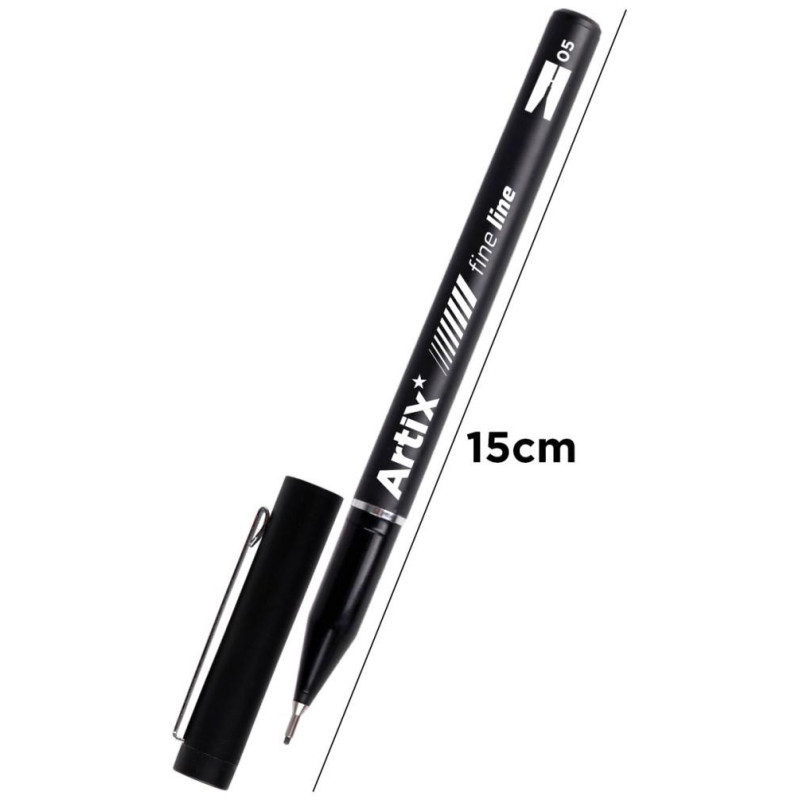 MP Μαρκαδόρος Drawing Art Black 0.5mm PE345-05S