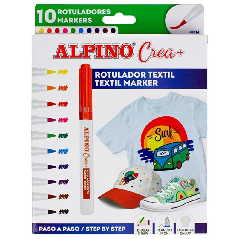 Alpino Μαρκαδόροι Textil 10τμχ. AR010132
