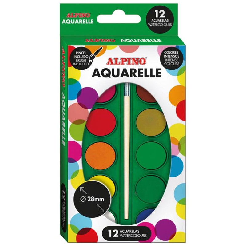Alpino Νερομπογιές Aquarelle 12τμχ. AQ000001