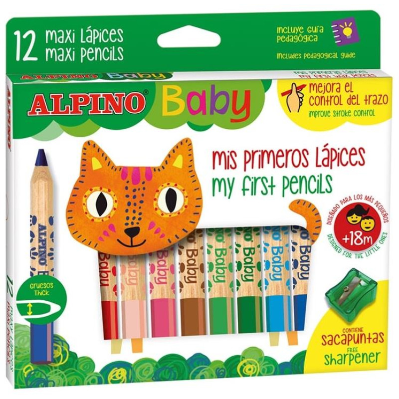 Alpino Baby Ξυλομπογιές Οικολογικές 12τμχ. AL000177