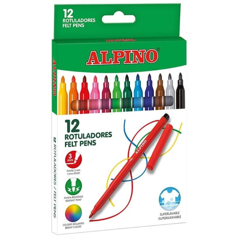 Alpino Μαρκαδόροι Λεπτοί 12τμχ. AR001002