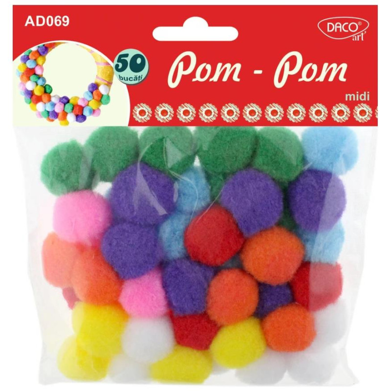 Daco Αξεσουάρ Χειροτεχνίας Pom-Pom Midi   AD069