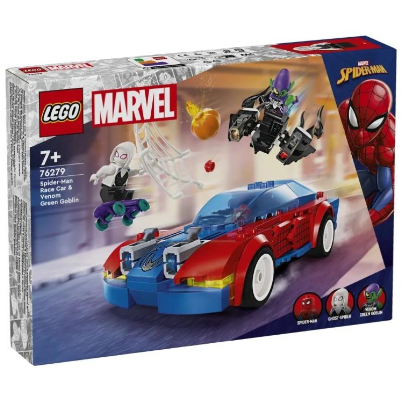 Lego Super Heroes  Marvel Spider-Mans racing car & Venom Green Goblin 76279
