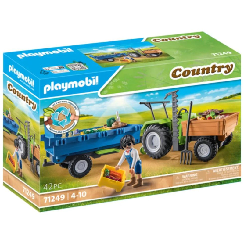 Playmobil Country Αγροτικό Τρακτέρ Με Καρότσα 71249 Playmobil Country Αγροτικό Τρακτέρ Με Καρότσα 71249