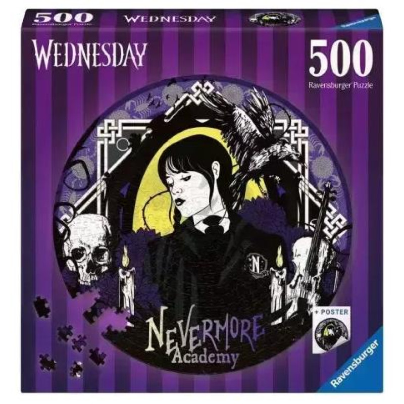 Ravensburger Πάζλ Mercredi Adams 500 Τεμάχια 17573