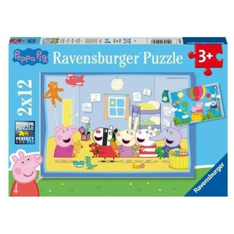 Ravensburger Παζλ Πέππα το Γουρουνάκι 2X12 Κομμάτια 05574 Ravensburger Παζλ Πέππα το Γουρουνάκι 2X12 Κομμάτια 05574