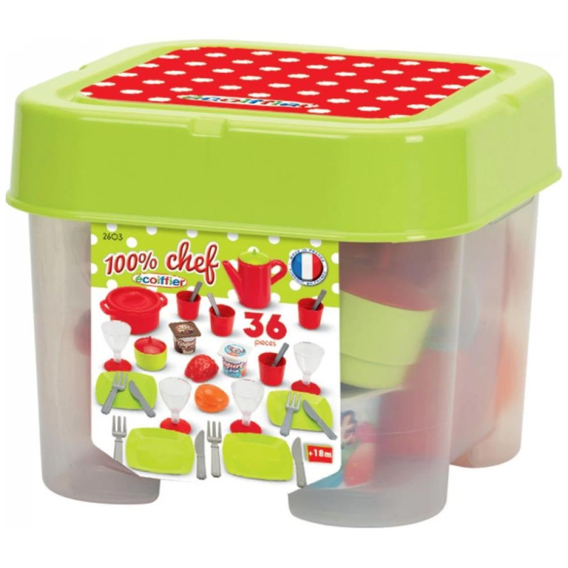 Ecoiffier Σετ Σερβίτσιο Dinette Box 36 τεμαχίων 105733619
