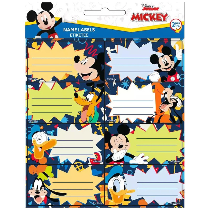 Gim Ετικέτες Τετραδίων 2τμχ Mickey 773-00546