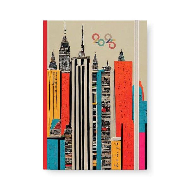 Λιναρδάτος Collage Ημερήσιο Ημερολόγιο 12x17cm 2025 52902a