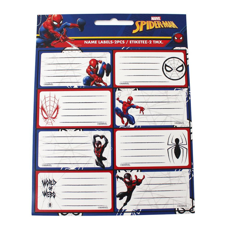  GIM ΑΥΤΟΚΟΛΛΗΤΕΣ ΕΤΙΚΕΤΕΣ 2 τεμ. SPIDERMAN