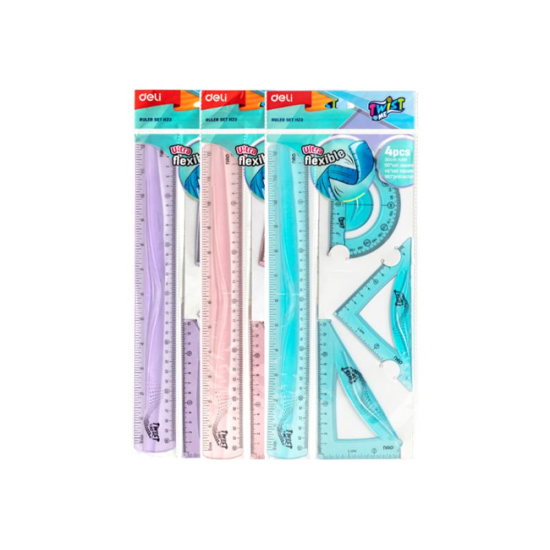 Deli Γεωμετρίας Σετ Εύκαμπτο 30cm 4Τεμ Twist Μe 231.908902