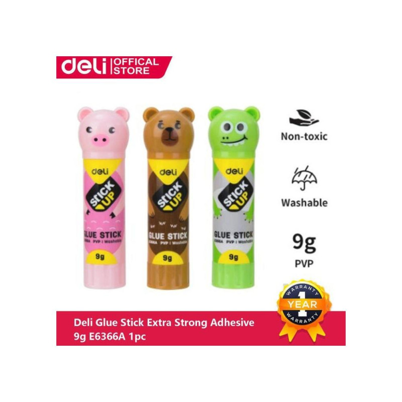 Deli Κόλλα Stick 9gr Ζωάκια 3 Χρώματα 231.6366A
