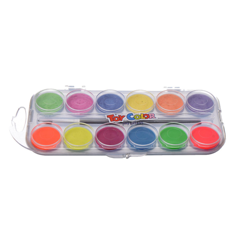ΝΕΡΟΜΠΟΓΙΕΣ TOY COLOR 12 ΧΡΩΜΑΤΩΝ (6 FLUO-6 PEARLY)