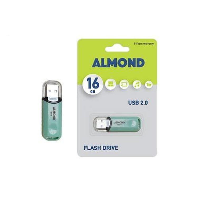 Almond Flash Drive USB 16GB 2.0 Pastel Βεραμάν 43.USB16PSTMT