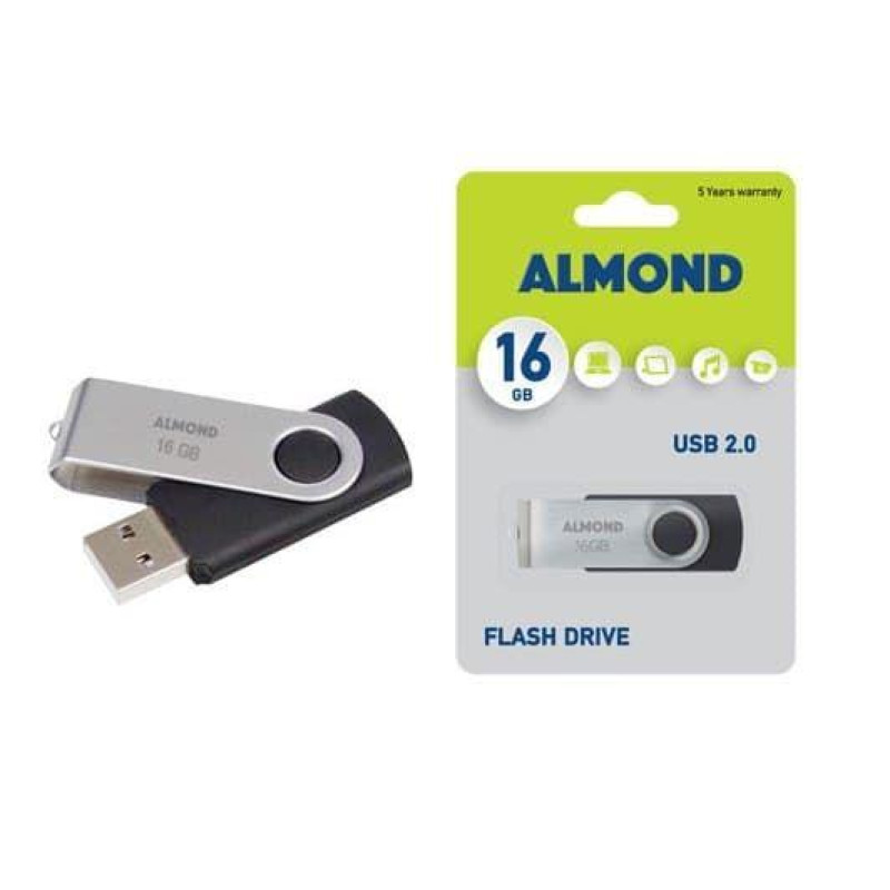 Almond Flash Drive Usb 16gb Twister Black 76479