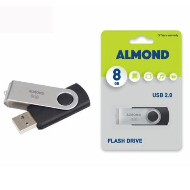 Almond Usb Almond Flash Drive Usb 8GB Twister Μαύρο