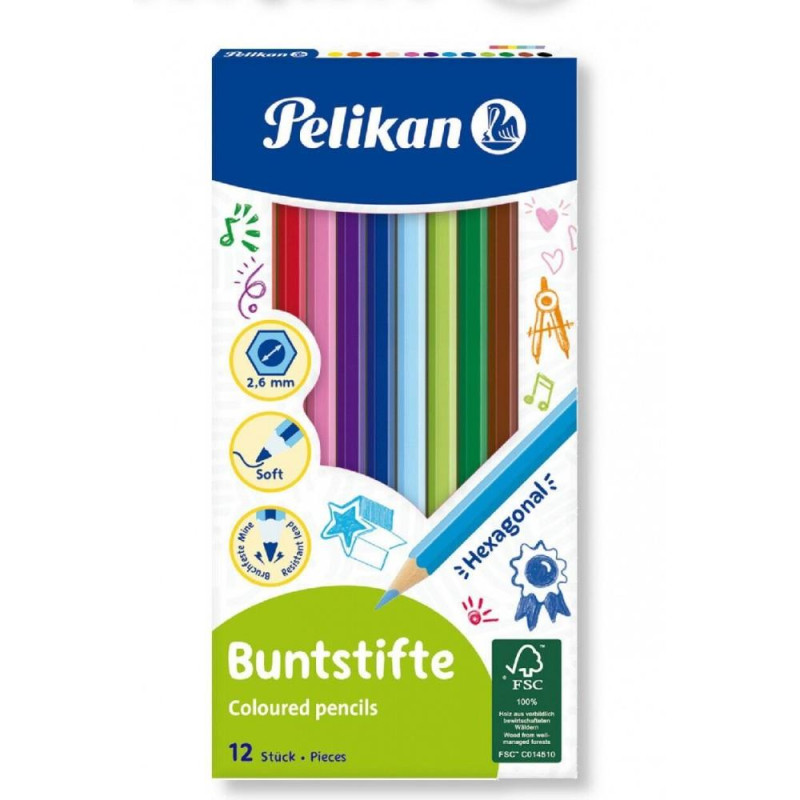 Pelikan Ξυλομπογιές Set 12 Τεμαχίων 72400