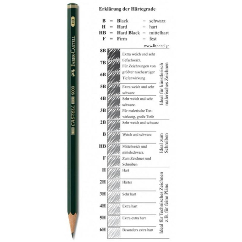 Faber Castell Μολύβι Σχεδίου 9000-6Β