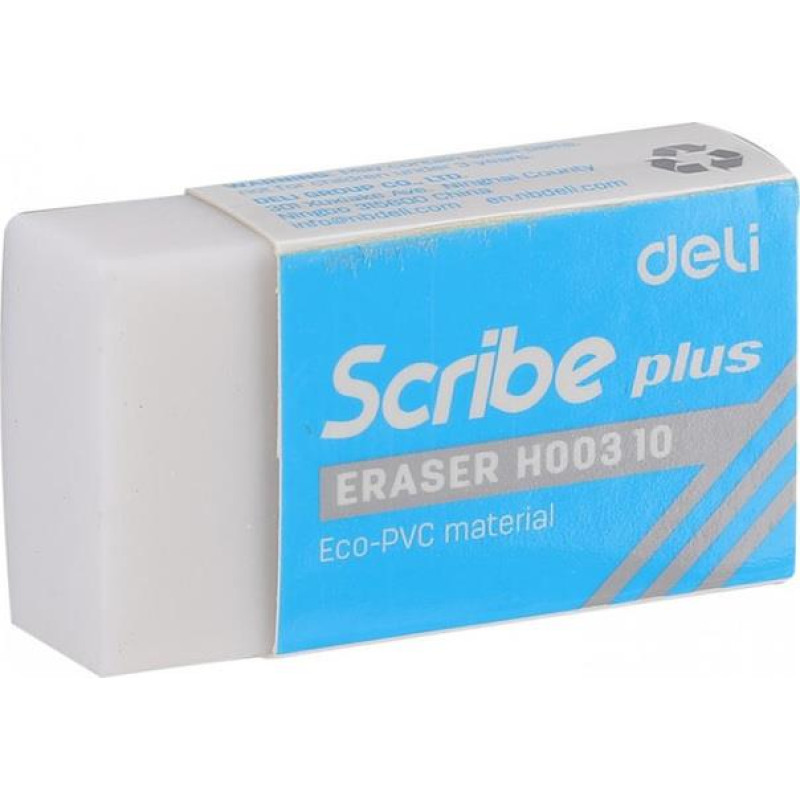 Deli Γόμα για Μολύβι Scribe Plus 40x22x12mm Λευκή