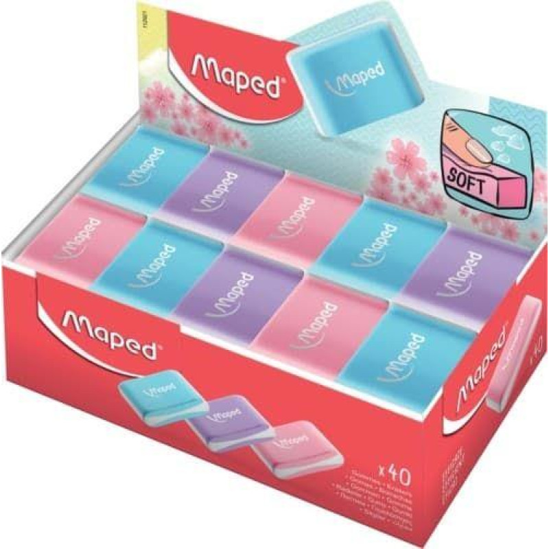Maped Γομα Essentials Soft Χρωματιστή Με Φατσούλες 129216