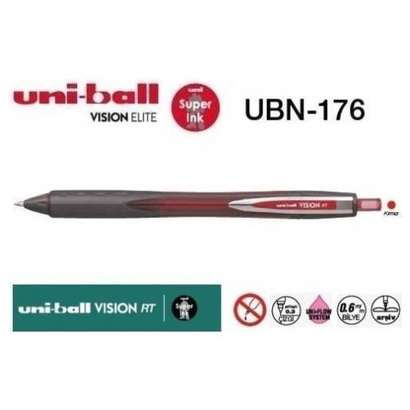 Uniball Στυλό Vision Rt 0.6mm Red UBN-176