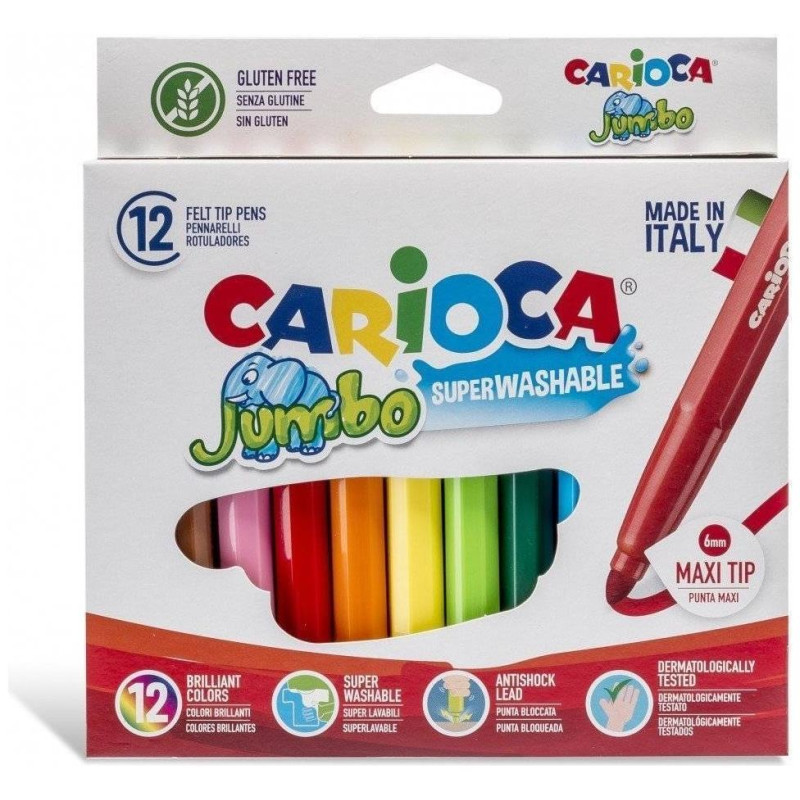 Carioca Μαρκαδόροι Jumbo 12pcs 40569 Carioca Μαρκαδόροι Jumbo 12pcs 40569