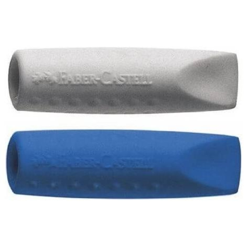 Faber Castel Γομες Grip Eraser Cap Blue-Grey 2τεμ 187001